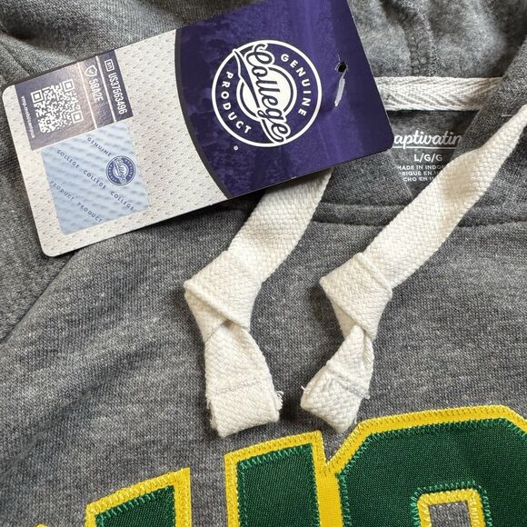 Oregon Ducks Hoodie Men’s L Gray Spellout Logo Captivating New - Picture 5 of 11